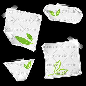 Curved Papers Vector