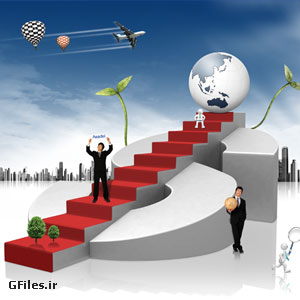 فایل لایه باز پله های اقتصاد