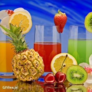 دانلود تصویر با کیفیت (jpg) از مجموعه آب میوه های خوشمزه