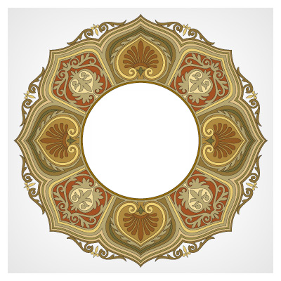 وکتور تذهیب قاب