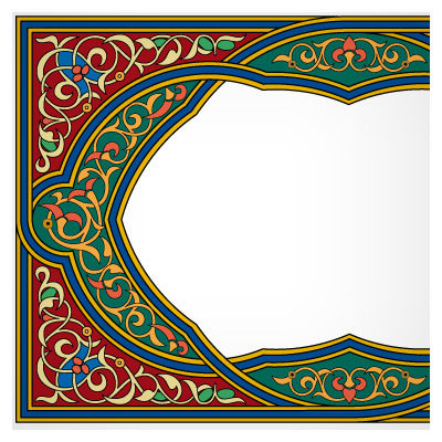 فایل لایه باز وکتور تذهیب عنوان و کادر