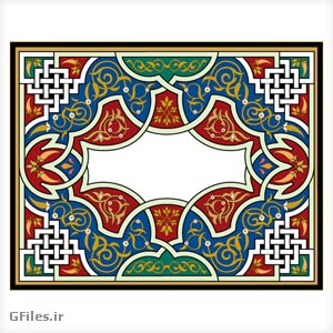 وکتور تذهیب قاب