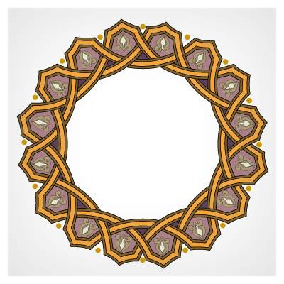 وکتور تذهیب قاب