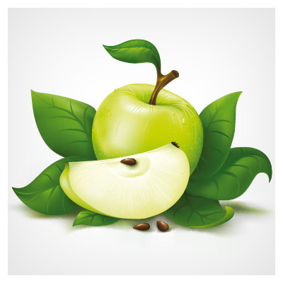 وکتور سیب سبز