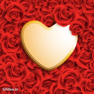 وکتور عاشقانه گل رز