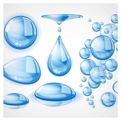 وکتور قطرات آب