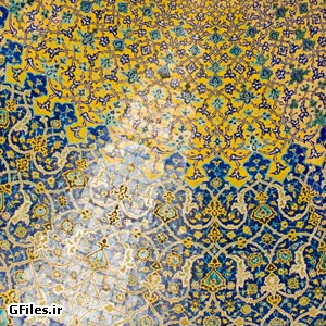 عکس با کیفیت کاشیکاری سقف و معماری اسلامی