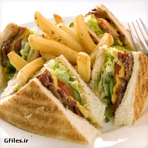 همبرگر قاچ خورده