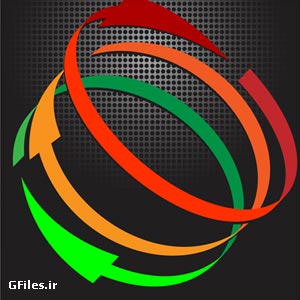 دانلود وکتور فلش های دوار (Arrow Vector)