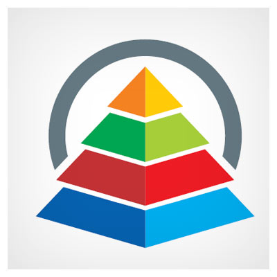 دانلود فایل برداری لوگو هرم رنگی، با فرمت  ai و pdf