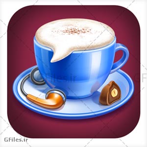 آیکون چت و قهوه