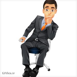 کاراکتر مرد نشسته