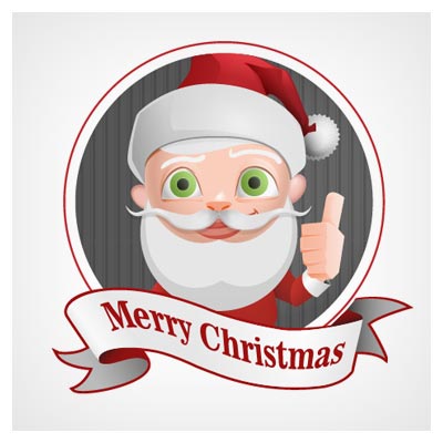 وکتور لایه باز (pdf و ai) بابانوئل (Merry Christmas)