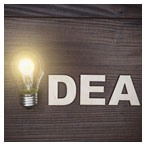 دانلود تصویر خلاقانه ایده IDEA با طرح لامپ روشن