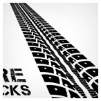 وکتور رایگان آج لاستیک و تایر خودرو (Tractor tire tracks free vector download)