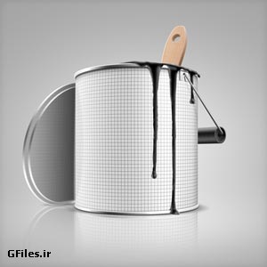 موکاپ سطل رنگ