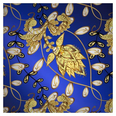 دانلود رایگان پترن پس زمینه گل و بوته (Floral luxury ornamental pattern free vector download )