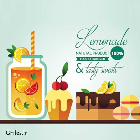 وکتور شیرینی و نوشیدنی