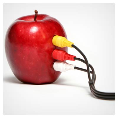 عکس با کیفیت سیب و تکنولوژی