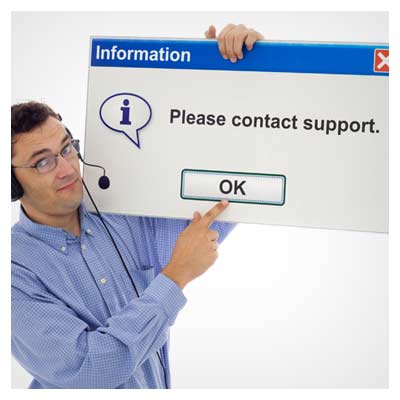 خطای تماس با واحد پشتیبانی