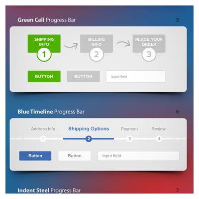 مجموعه پروگرس بار لایه باز (progress bar)