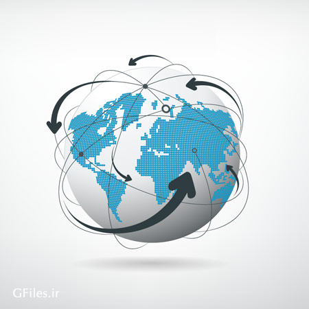 دانلود فایل لایه باز وکتور کره زمین