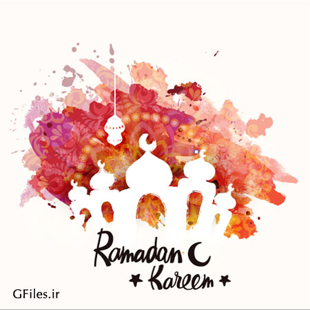 وکتور با موضوع مسجد و ماه رمضان