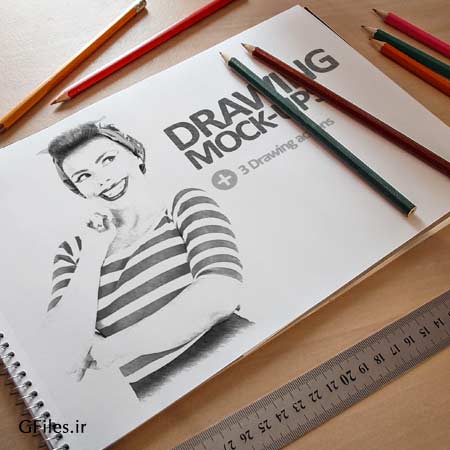 Drawing psd mockup