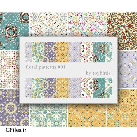 دانلود رایگان مجموعه پترن گل و بوته (floral)