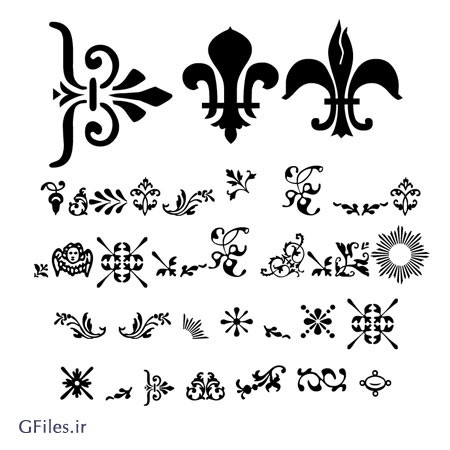 دانلود فونت نمادهای تذهیبی و گل (floral font)
