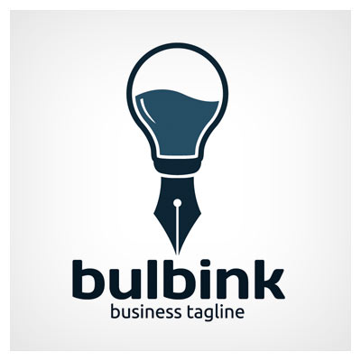لوگو با موضوع ایده و خلاقیت در نوشتار (Bulbink)