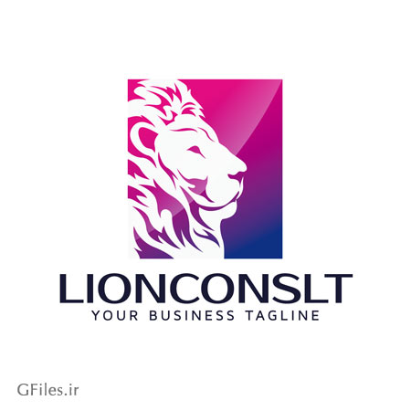 لوگوی آمده شیر جنگل (Lion Logo) بصورت وکتور