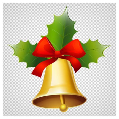 تصویر بدون زمینه زنگوله طلایی (آویز تزئینی درخت کریسمس)(Christmas Golden Bells Ornament PNG Clipart)