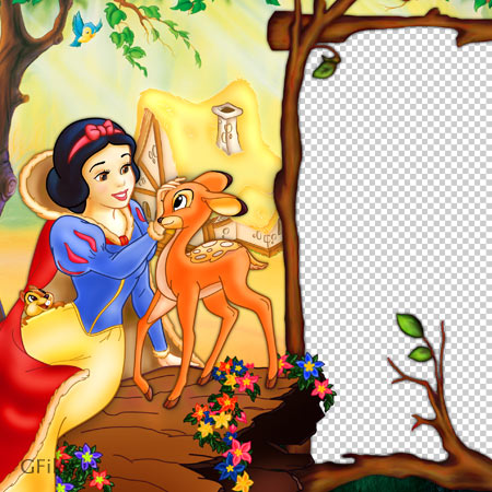 Frame و قاب کودکانه و کارتونی سفید برفی