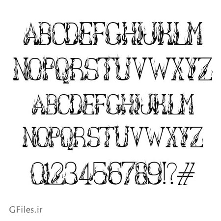 دانلود فونت با کاراکترهای آتشین (Font Hot Librarian)