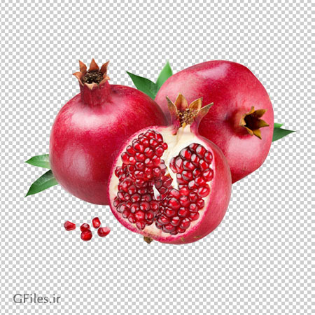 فایل png انار و دانه های انار (بدون پس زمینه)