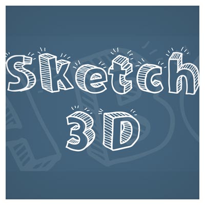 فونت رایگان با حروف اسکچ سه بعدی (Sketch 3D)