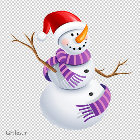 فایل کارتونی و ترانسپرنت آدم برفی (png)