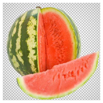png هندوانه و قاچ هندوانه بدون پس زمینه