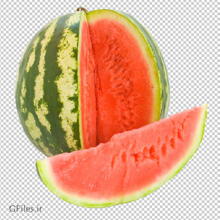 png هندوانه و قاچ هندوانه بدون پس زمینه