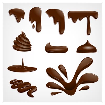 فایل لایه باز وکتور شکلات در حالات مختلف