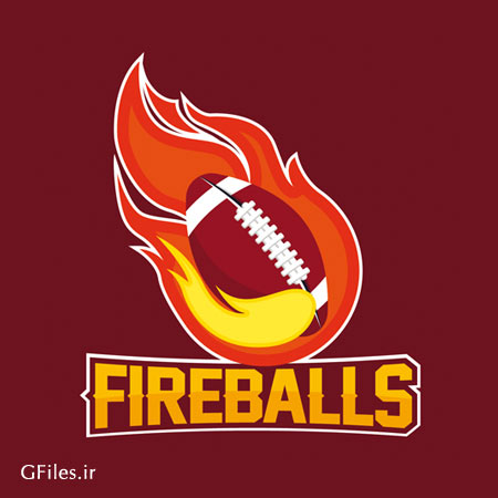 فایل وکتور لوگوی توپ آتشین (Fireball)