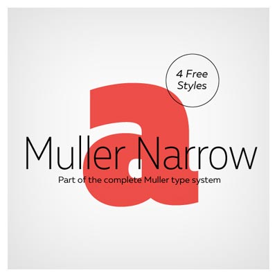 فونت زیبای انگلیسی Muller Narrow