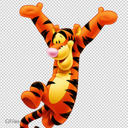 کاراکتر دوربری شده و png کارتون pooh tigger
