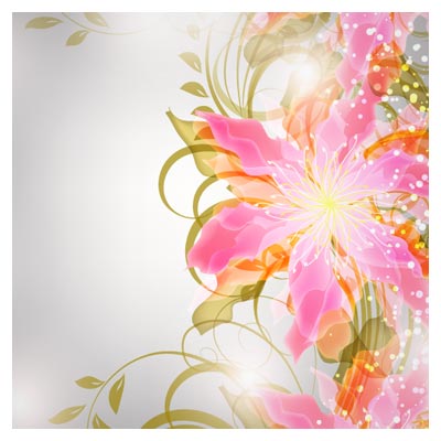 گل های صورتی تزئینی لایه باز مناسب برای طراحی کارت عروسی و دعوت (Beautiful flowers wedding Invitation Card)