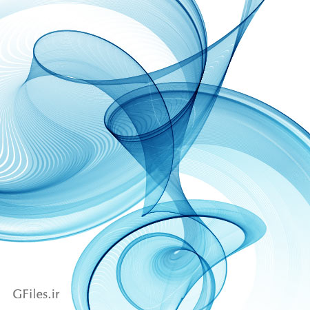 پس زمینه آبسترکت دودهای آبی (Smoke Swirl Abstract Background Vector)