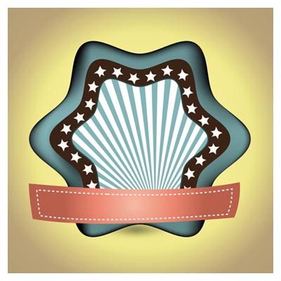 نشان و لیبل لایه باز وکتور (Retro Vintage Badge Vector)