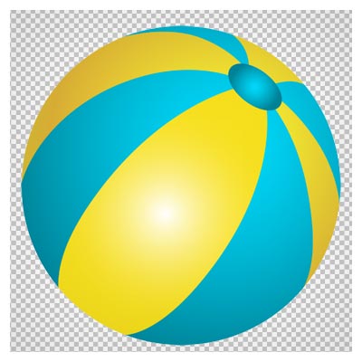فایل بدون پس زمینه (ترانسپرنت) توپ بازی ساحلی (Beach Ball PNG ClipArt Image)