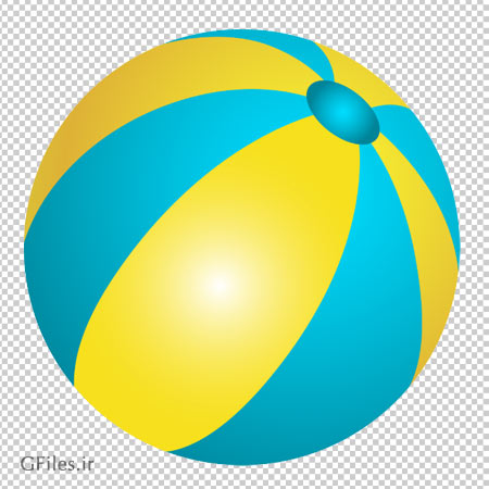 فایل بدون پس زمینه (ترانسپرنت) توپ بازی ساحلی (Beach Ball PNG ClipArt Image)