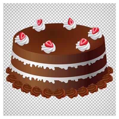دانلود رایگان فایل png کیک شکلاتی با کیفیت بالا (Chocolate Cake Art PNG Large Picture)